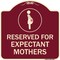 Signmission Reserved for Expectant Mothers W/ Graphic Heavy-Gauge Aluminum Sign, 18" L, 18" H, BU-1818-23202 A-DES-BU-1818-23202 - alternate 1